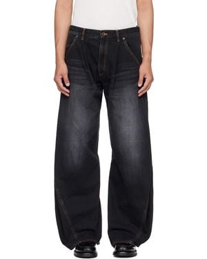 KHOKI 3D Cuttin Denim Jeans - Black