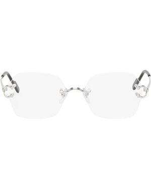 Cartier シルバー 'Signature C De メガネ - ブラック