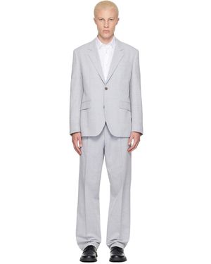 HUGO Two-Piece Modern-Fit Herringbone Twill Suit - Gray