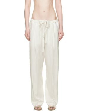 KHAITE Off- Trenton Trousers - White
