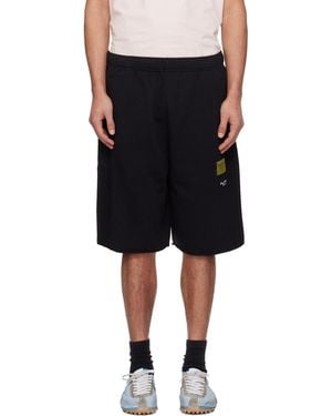 MM6 by Maison Margiela Label Patch Shorts - Black