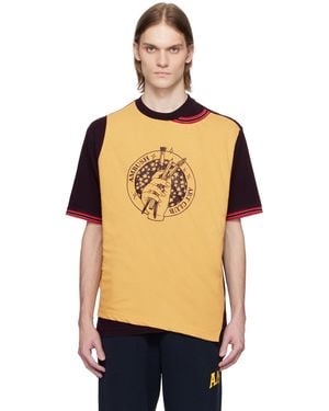 Ambush ブラック＆イエロー フロントレイヤード Tシャツ