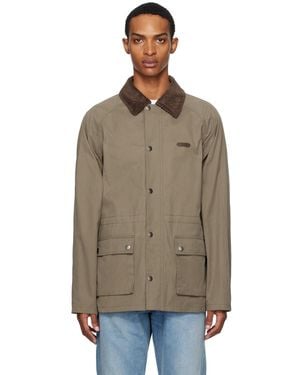Moschino Khaki Cotton Diagonal Jacket - Brown