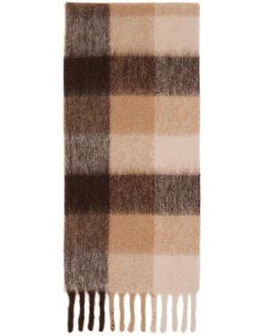 Paul Smith Brushed Check Scarf - Brown