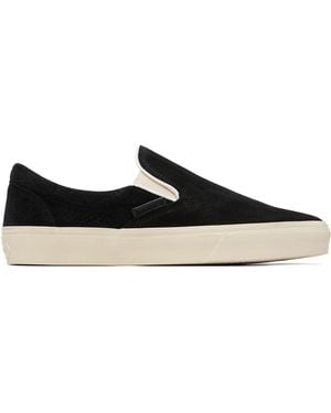Tom Ford Perforated Suede Jude Slip On Trainers - Black