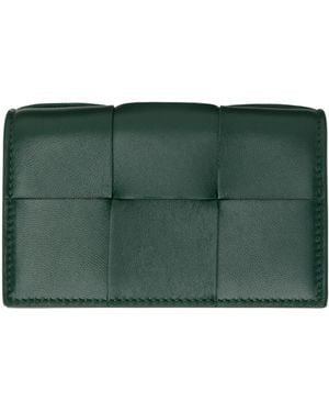 Bottega Veneta Green Cassette Card Holder