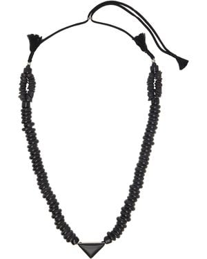Toga Triangle Beads Necklace - Black