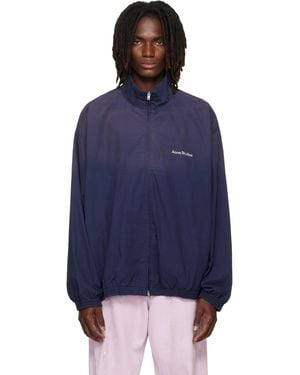Acne Studios Washed Logo Jacket - Blue