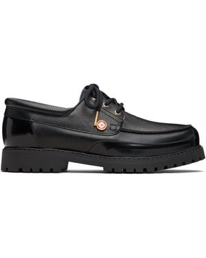 CASABLANCA Leather Boat Shoes - Black