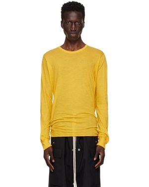 Rick Owens Porterville Basic 長袖tシャツ - オレンジ