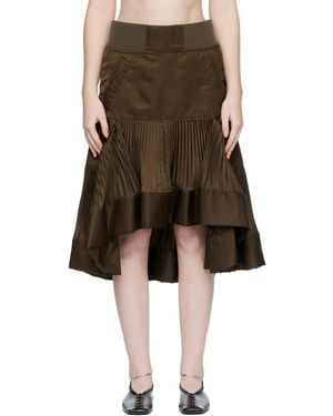 Sacai Nylon Twill Midi Skirt - Black