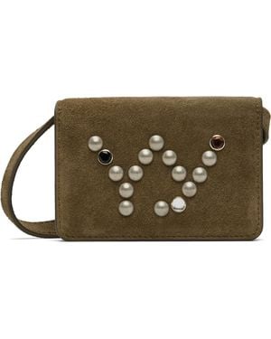 OPEN YY Micro Suede Stud Wallet Bag - Black