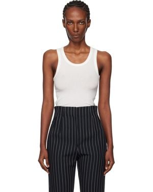 Mugler Ribbed Tank Top - Black