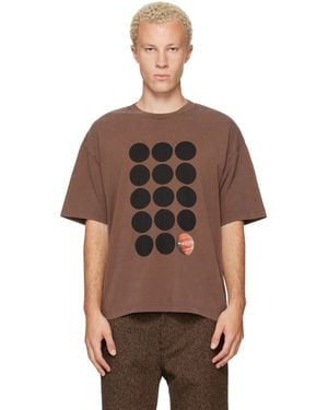 Marni T-Shirt Brun À Logo Imprimé - Marron