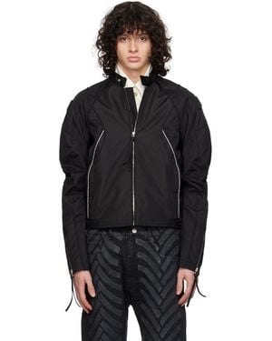 KANGHYUK Lock Stitch Bomber Jacket - Black