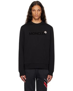 Moncler フロックロゴ スウェットシャツ - ブラック