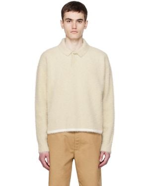 Jacquemus Off-white Le Papier 'le Polo Neve' Polo - Natural