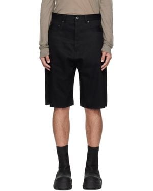 Rick Owens Hollywood Geth Cutoffs Denim Shorts - Black