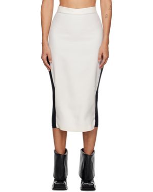 Pushbutton Jupe-Short Blanc Cassé À Panneaux - Noir