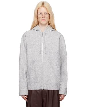 Bottega Veneta Blouson gris en cuir à image trompe l'œil imprimée - Multicolore