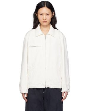 MM6 by Maison Martin Margiela オフホワイト ジップアップジャケット