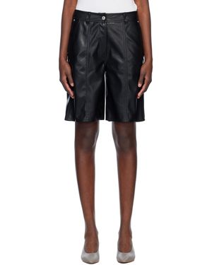 Stand Studio Julieta Faux-Leather Shorts - Black