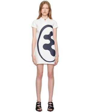 Mowalola Cutout Stretch Piqué Polo Minidress - Black
