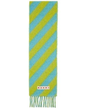 Marni Ssense Exclusive Green & Blue Scarf - Multicolour