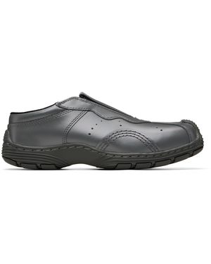 Dr. Martens Aurix Satin Finish Leather Mule Loafers - Grey