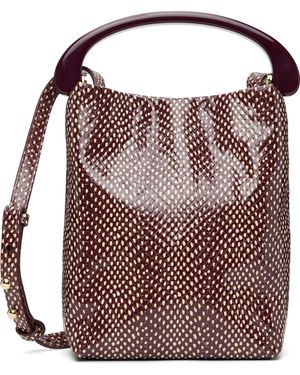 Dries Van Noten Burgundy Micro Leather Bag - Red