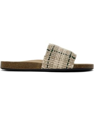 JW Anderson Sandales Et Vert À Carreaux - Noir