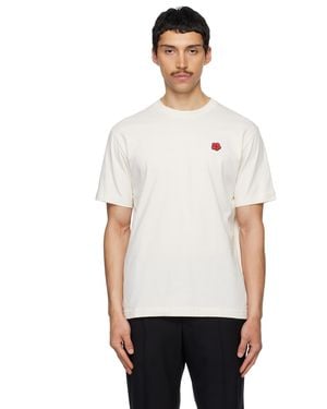 KENZO Off- Paris 'Boke Flower' Embroidered T-Shirt - White
