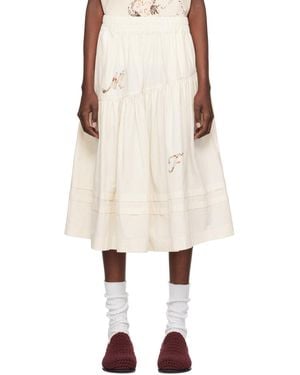 STORY mfg. Off- Juniper Midi Skirt - Natural