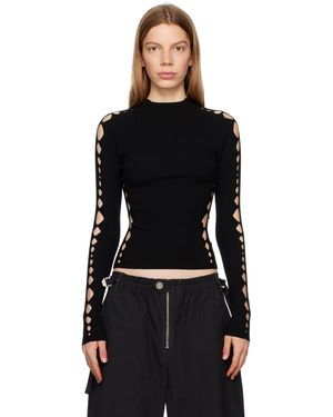 Dion Lee ブラック Snake Diamond セーター