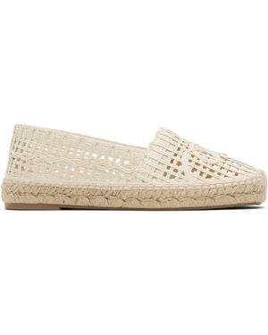 Weekend by Maxmara Off- Raffia-Effect Espadrilles - Black