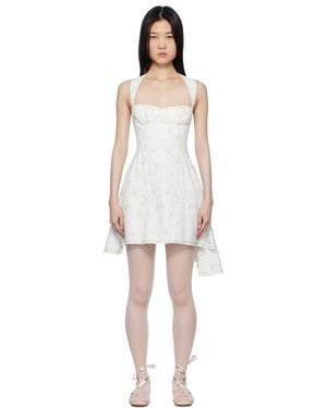 YUHAN WANG Ssense Exclusive Print Denim Minidress - Black