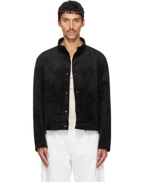 HUGO Regular-Fit Faux-Suede Jacket - Black