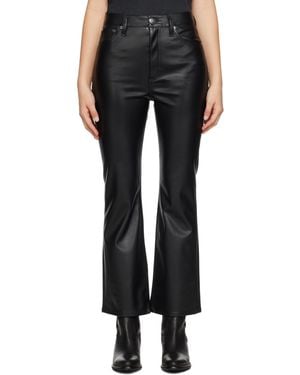 Rag & Bone ブラック Casey フェイクレザー トラウザーズ