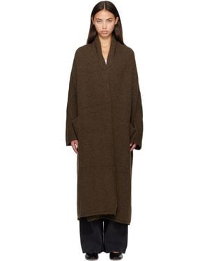 Lauren Manoogian Khaki Long Shawl Cardigan - Brown