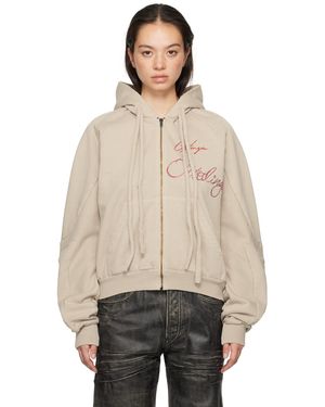 OTTOLINGER Oversized Zip Hoodie - Natural