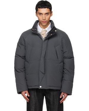 NULLUS Blouson Gris Rembourré En Duvet À Poches - Noir