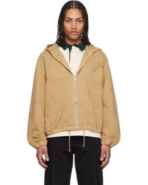 Givenchy タン Monogram 72 ジップアップ デニムジャケット - ナチュラル