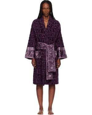 Versace 'I Heart Baroque' Bathrobe - Purple