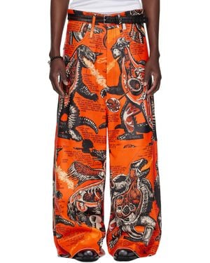Lu'u Dan Dumpster Leather Trousers - Orange
