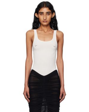 Mugler Pierced Tank Bodysuit - Black