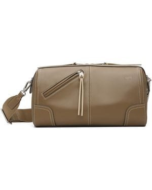 Paul Smith Taupe Leather Crossbody Bag - Black