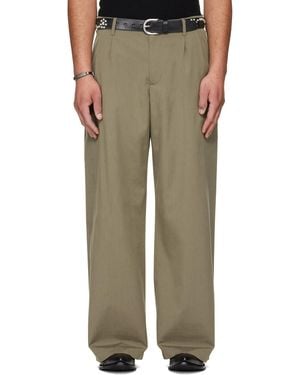 Our Legacy Khaki Bridge Chino Trousers - Brown