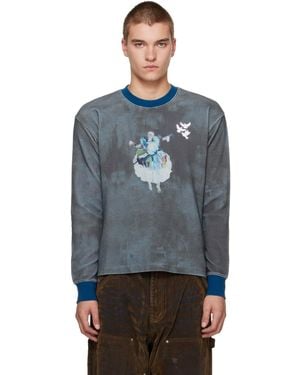 Kidsuper 'Puppet Master' Thermal Sweatshirt - Blue