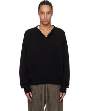 Fear Of God ブラック ファインニット ヘンリーネック