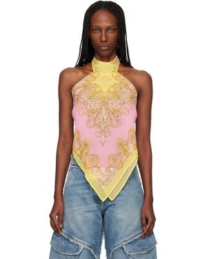Versace Printed Cover-Up Foulard Top - Multicolour